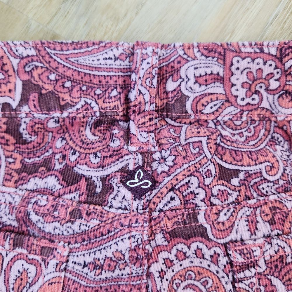 ☔️🔸️NWT Prana Rhubarb Paisley Trinity Corduroy Jeans Size 4 - Picture 10 of 15
